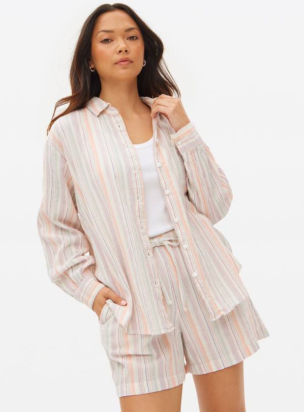 Multi Stripe Textured Co-ord Shirt 12